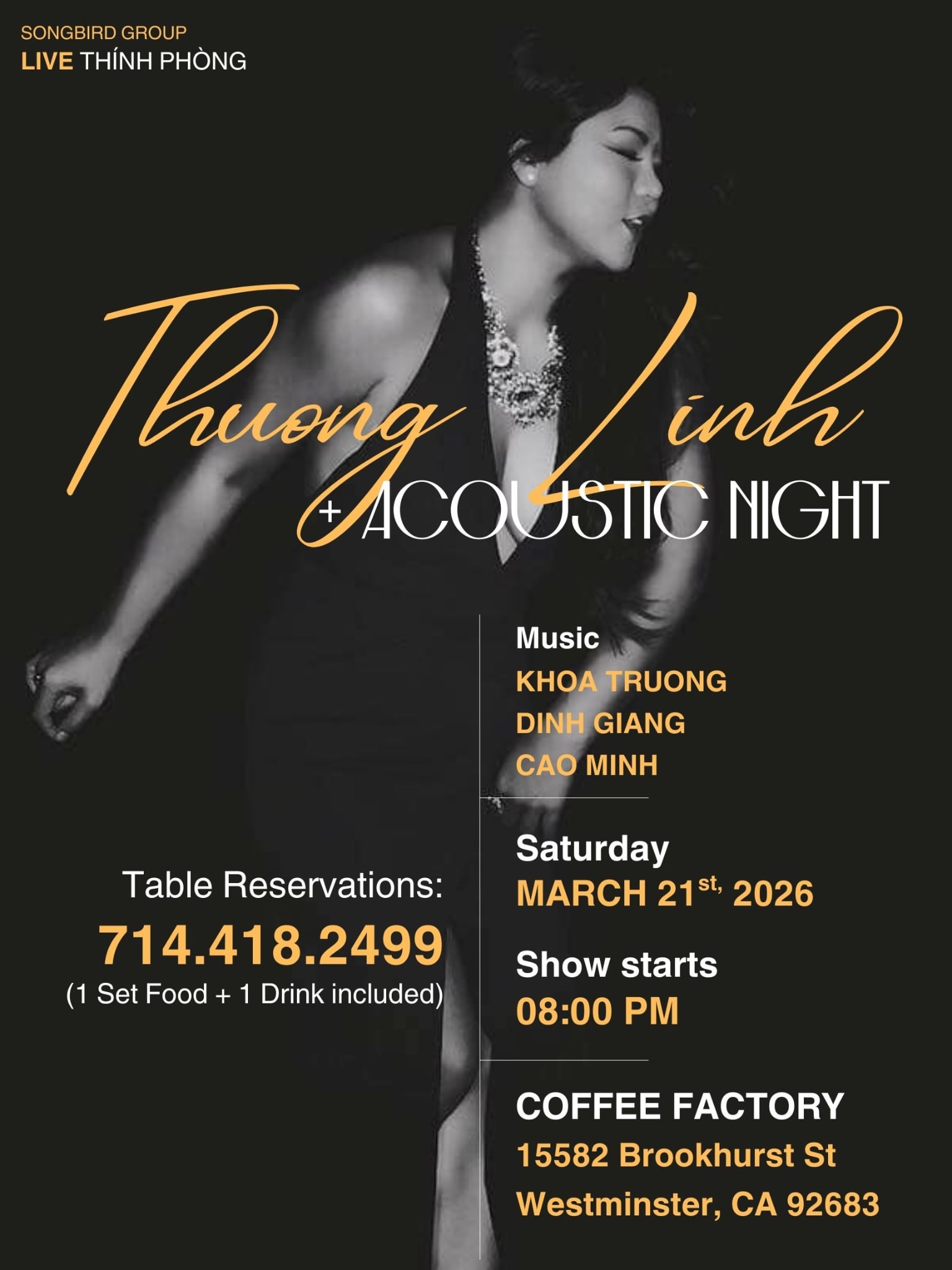 Thuong Linh - Acoustic Night - Tickets will call only